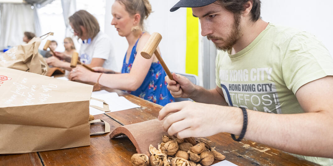 Le concours du cassage de noix | ©Pascale-Cholette Le concours du cassage de noix | ©Pascale-Cholette