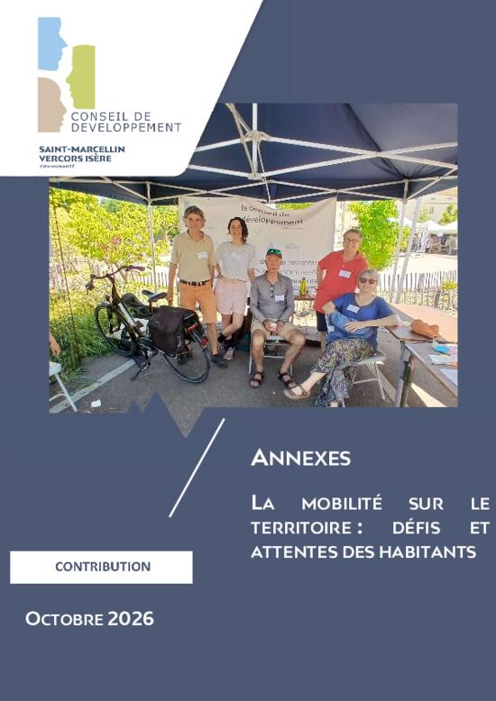 Conseil de developpement | contribution - annexes| Mobilité sur le territoire : défis et attentes des habitants